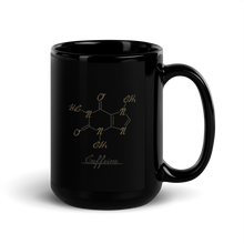 Load image into Gallery viewer, Caffeine Black Glossy Mug